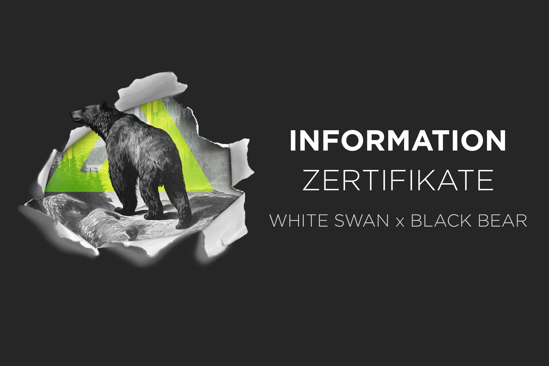 Thumbnail für Zerfifikat: White Swan und Black Bear